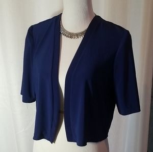 R&M Richards Open Front Shrug, 16. Blue